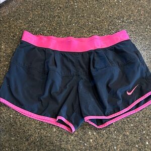 Nike Women's Athletic Shorts in Black and Pink med